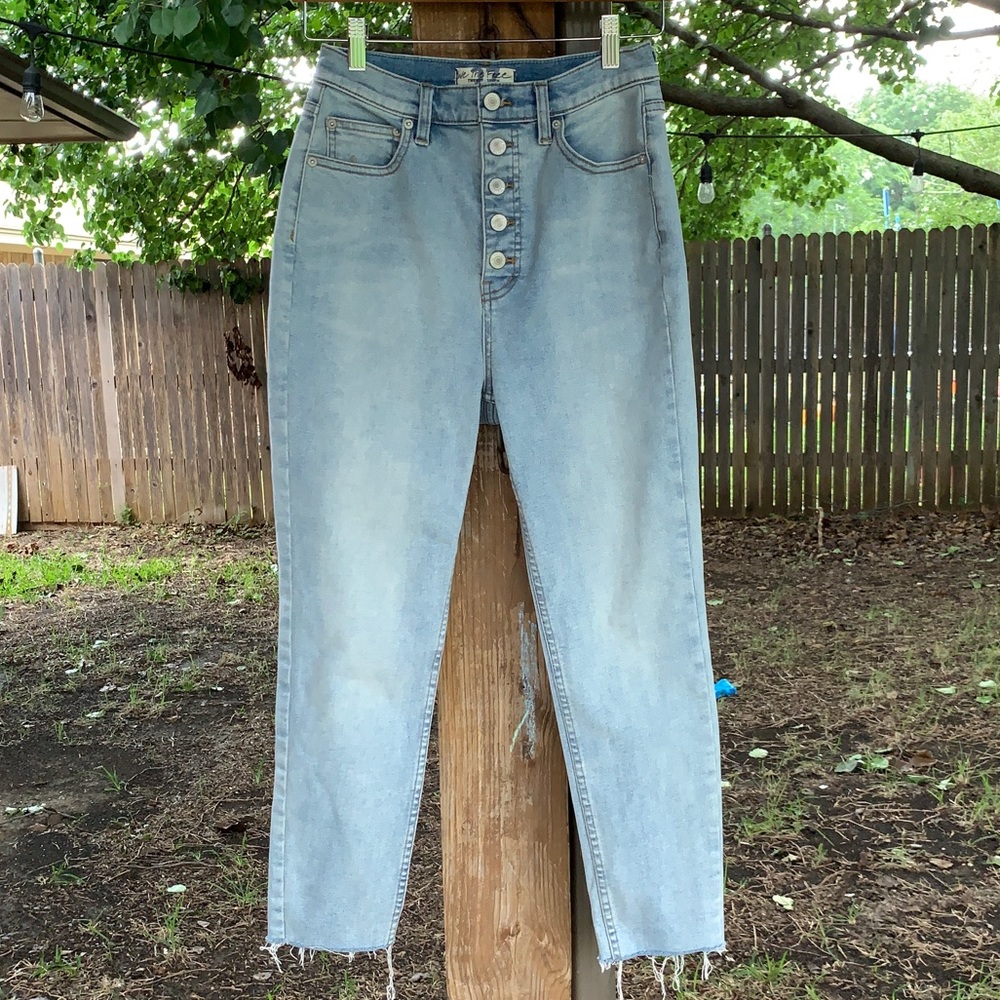 Free People We the Free high rise frayed ankle jeans